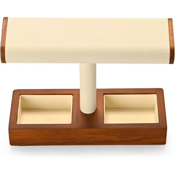 Solid Wood Watch Stand Portable Organizer for Men Women Jewelry Storage - Picture 4 of 10